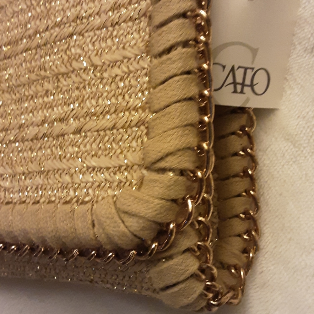 Woven & chain clutch - Picture 2 of 6